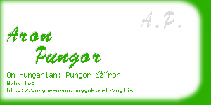 aron pungor business card